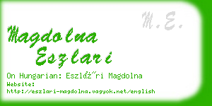 magdolna eszlari business card